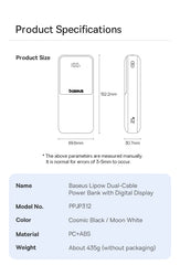 Baseus 20000mAh Power Bank | 22.5W PD Fast Charging Battery Pack