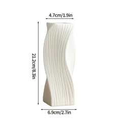 Nordic Vase Imitation Ceramic Flower Bottle Decorative Flowerpot Flower Arranging Ornament Plastic Home Pot Wedding decor