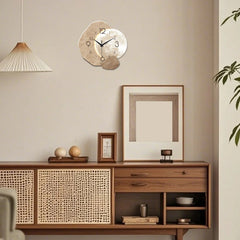 Modern Silent Moon Design Wall Clock – Wooden Quartz Decor