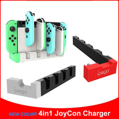 NEW COLOR for Nintendo Switch OLED JoyCon 4 in 1 Charger Controller Dock Station Holder for Nintendo Switch Joy-Con Charging