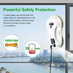 PuRuiKai Household Window Automatic Water Spray Cleaning Robot,With Intelligent Edge Detection System,Robot Glass Cleaner