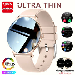 2026New 7.9mm Ultra-Slim SmartWatch Women Health Monitoring Always-On Display 100 +Sports Modes Bluetooth Call Smart Watch Women