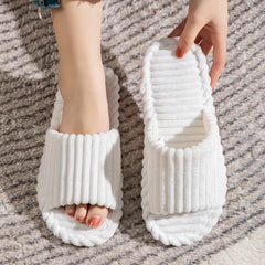 Men’s Open Toe Slippers Anti-Slip Indoor Home Shoes