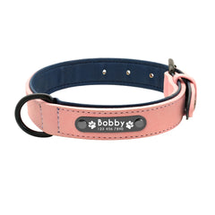 Custom Leather Dog Collar Leash Personalized Pet Collar and Leash Set Durable Leather Collar Lead for Small Medium Large Dogs Pet Shop