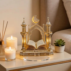 2D Acrylic Quran Desktop Decoration For Ramadan & Eid Al-Fitr Home Decor Enthusiasts & Muslims Perfect Gift