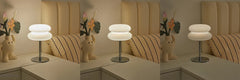 Creamy Bedside Table Lamp USB Tri-Color Dimmable Bedroom Furniture Home Decor
