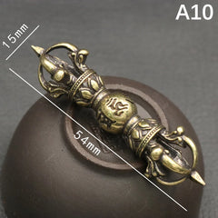 Handcraft Pendant Vintage Solid Religious Pestle Prayer Pendants Nepal Tibetan Buddhist Vajra Copper Crafts