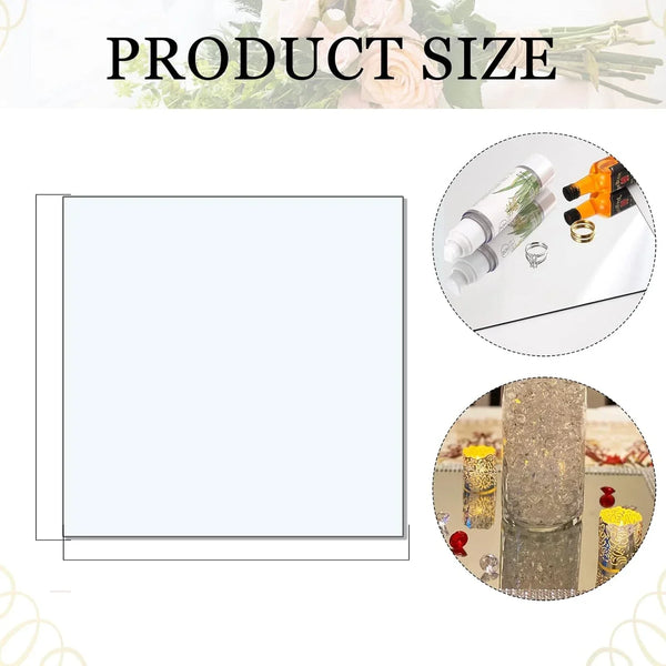 2mm Acrylic Mirror Wall Stickers Unbreakable Acrylic Full Length Wall Mirror Tiles Decal for Door Baby Kids Living Room Decor