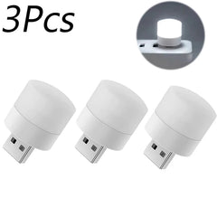 1/10Pcs Mini USB Night Light Warm White Eye Protection Book Reading Light USB Plug Computer Mobile Power Charging LED Night Lamp Home Decor