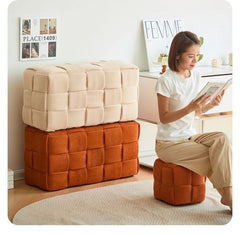 Modern Solid Wood Ottoman Bench for Entryway & Living Room