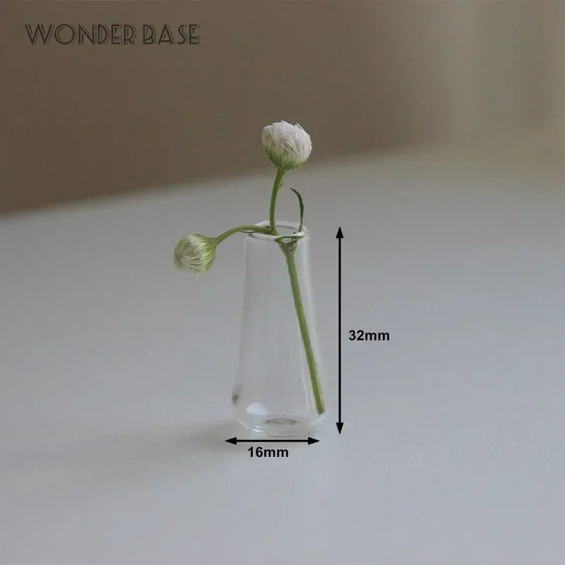 Creative Cute MINI Glass Vase Hydroponic Terrarium Art Hydroponic Table Vase Glass Crafts DIY Aromatherapy Bottle Home Decor