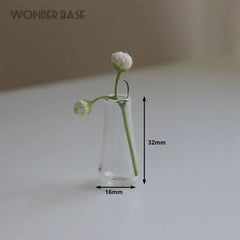 Creative Cute MINI Glass Vase Hydroponic Terrarium Art Hydroponic Table Vase Glass Crafts DIY Aromatherapy Bottle Home Decor