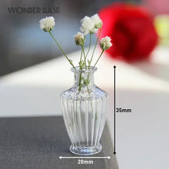 Creative Cute MINI Glass Vase Hydroponic Terrarium Art Hydroponic Table Vase Glass Crafts DIY Aromatherapy Bottle Home Decor