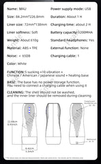 Male Masturbator Automatic Sucking Vibration Blowjob Machine Heating Pussy Penis Pump Masturbation Cup Sex Toys for Men Supplies