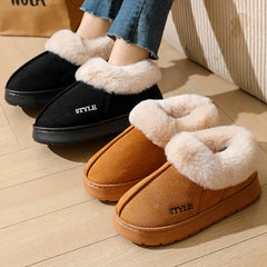 Men / Women New Platform Snow Boots for Women's Home Thick Warm Wool Shoes Women's Outdoor Anti-Slip Fur Velvet Ankle Short Boots Shoes