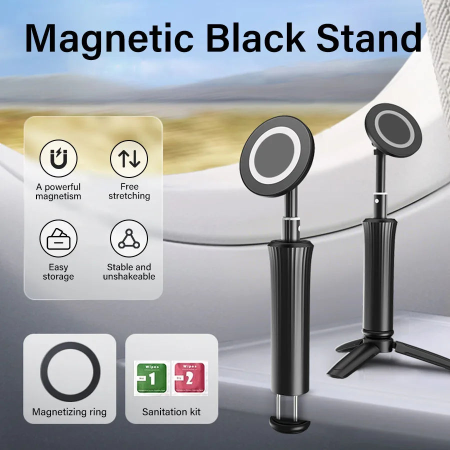 Magnetic Mini Tripod for Phone Tablet Foldable Desk Magnetic Phone Stand Detachable Cell Phone Tripod Hands Free Holder For Vlog