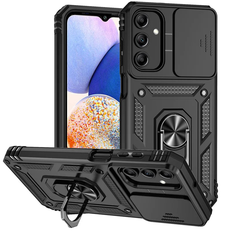 Funda For Samsung Galaxy A16 A26 A36 A56 5G Case Slide Lens Camera Protector Armor Phone Case For Galaxy A06 A 56 36 Back Cover