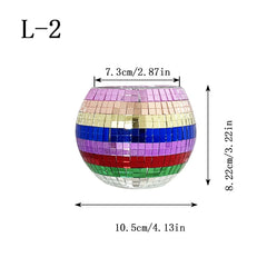Disco Hall Candle Holder, Glass Candle Holder, Flower Pot Tea Lamp, Used for Wedding Party Decoration (excluding Candles)