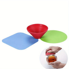 1/3pcs Rubber Can Opener Pad Reusable Bottle Opening Booster Anti-slip Easy-to-Use Gripper for Elderly Children Kitchen Gadgets