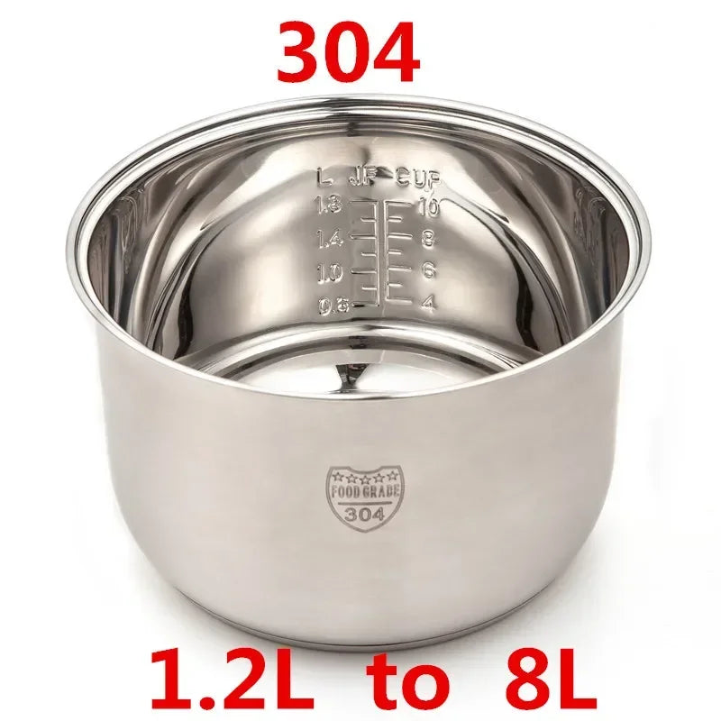 304 stainless steel rice cooker inner container Non stick Cooking Pot Replacement Accessories kitchen food Rice Cooker liner Kitchen Tools, Cooking Utensils
