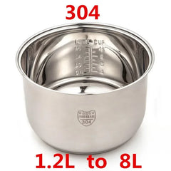 304 stainless steel rice cooker inner container Non stick Cooking Pot Replacement Accessories kitchen food Rice Cooker liner Kitchen Tools, Cooking Utensils