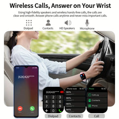 G.LWear New Women's Smart Watch Bluetooth Call Fitness Tracker Heart Rate Monitor Alarm Clock Outdoor Sports Men's Smartwatch