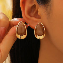 Elegant Dripping Oil Earrings – Luxury Women’s Fashion Jewelry