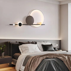 Modern Nordic Art Deco LED Wall Lamp 3000K Living Room Sofa Background Bedroom Bedside Hotel Hall Wall Lighting Creativity Decor