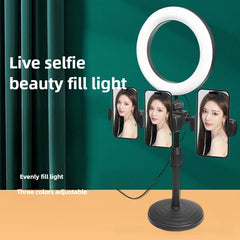 Smartphone Mobile Stand For Cell Phone Holder With LED Ring Light Dual Position For Professional Live Streaming Video Record