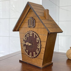 Vintage Cuckoo Clock Pendulum Large Wall Clock Wood 3d Bird Silent Timer Home Bedroom Kids Room House Living Room Decoration