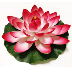 10/17/28/40/60cm Lotus Artificial Flower Floating Fake Lotus Plant Lifelike Water Lily Micro Landscape for Pond Garden Decor