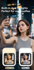 NEWEST Magnetic Selfie Monitor Screen with Fill Light Phone Back Mirroring Rear Camera For Live Stream Vlogging Video Recording