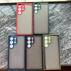 Shockproof Matte Transparent Case For Samsung Galaxy S24 S23 S22 S21 S20 S25 S26 Ultra Note 20 10 A52 A71 A53  A34 S25 5G Cover