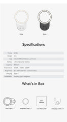 Fotorgear Mini Selfie Ring Light Magnetic Phone Fill Light for iPhone Xiaomi 14 Ultra for Live Photography Selfies
