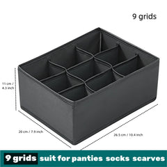 Socks & Underwear Organizer Box – Washable Drawer Storage