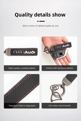 Suede Car Logo Keychain for Audi A1–A8 Q1–Q8 TT