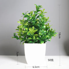 Artificial Bonsai Green Fake Plant Eucalyptus Flower Potted Plant for Indoor Outdoor Home Bedroom Garden Decoration Home Decor, Plants & flowers
