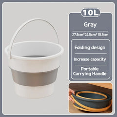 5/10/17L Portable Folding Bucket Multifunctional Thickened Silicone Bucket for Car Washing and Fishing Camping Folding Bucket