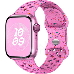 Sport Strap for Apple Watch Band 44mm 45mm 46mm 49mm/38mm 40 41mm Colored Particles Rubber Band IWatch Ultra 11 10 9 8 7 6 5 SE