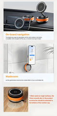 K10 Vacuum Suction Cup Car Magnetic Wireless Charger Foldable 360° Universal Rotating Stand for iPhone Samsung Gym Bath Mirror