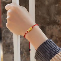 Chinese Fengshui Bracelet Pi Xiu Pi Yao Attract Wealth Health Good Luck Wristband Adjustable Red Black Rope Chain Charm Bracelet
