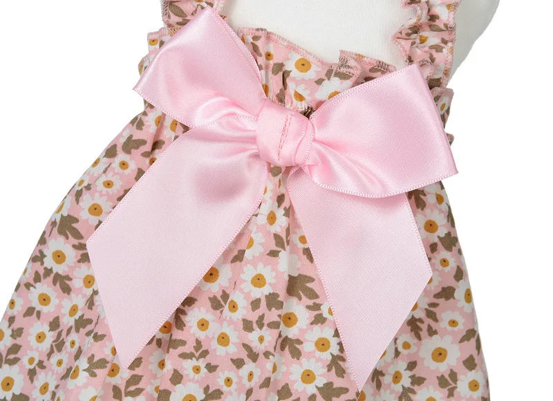 1pc Cat Skirt Pet Dress Dog Summer Dress Romantic Style With Pink Floral Print, Small Dog Clothes Pet Clothing Chihuahua Skirt