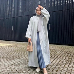 Heart Embroidery Thin Linen Open Abaya Kimono Muslim Dress Abayas for Women Dubai Luxury Turkey Ramadan Eid Islam Clothes Kaftan