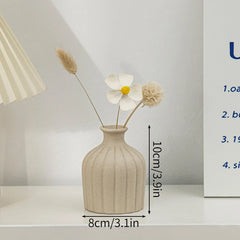 INS Nordic White Ceramic Vase – Decorative Flower Pot Home Decor