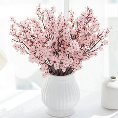 Artificial Flower Silk Gypsophila Peach Home Arch Table Outdoor Garden Wedding Bridal Bouquet Festival DIY Gift Decoration Props Home Decor, Plants & flowers