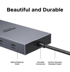 UGREEN USB HUB 4K120Hz DP Type-C to 4K60Hz 2xHDMI SD/TF RJ45 3.5mm USB3.2 Gen2 10Gbps Data for Laptop Dell HP Lenovo Accessories