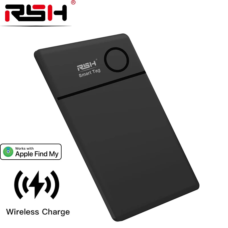 Smart Card Tracker Work with Apple Find My App Wireless Rechargerable Anti Lost Item Locator for Luggage Bluetooth Tracker GPS