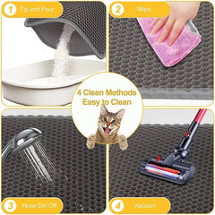 Pet Cat Litter Mat Waterproof Double Layer Cat Litter Trapping Pet Litter Box Mat Clean Pad Products For Pet Shop, Pet Accessories