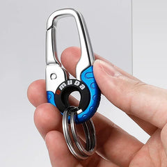 1/5pcs Men's Keychain Hook Stainless Steel Buckle Outdoor Carabiner Climbing Tool Double Ring Fishing Key Ring Car Accessories