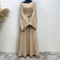 New Muslim fashion Abaya women's dress sold in Dubai in the Middle East Arab net color Islamic dress robe lace long dress